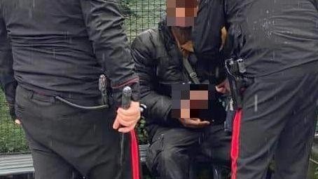 Il giovane fermato dai carabinieri