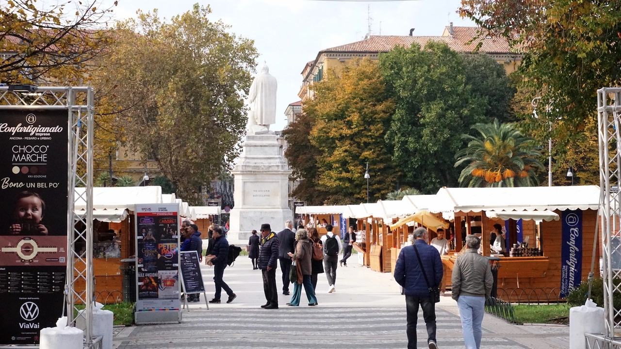 L'edizione passata del Choco Marche in piazza Cavour ad Ancona