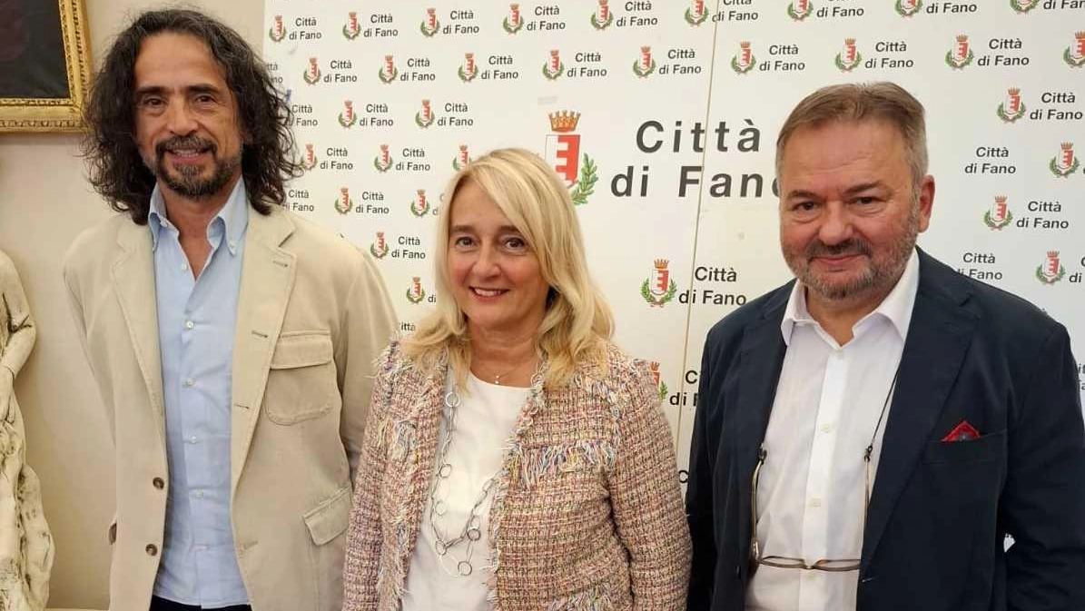 Mario Rosati, Lucia Tarsi e Massimo Puliani in sede di bilancio dell’attività culturale realizzata alla Rocca Malatestiana