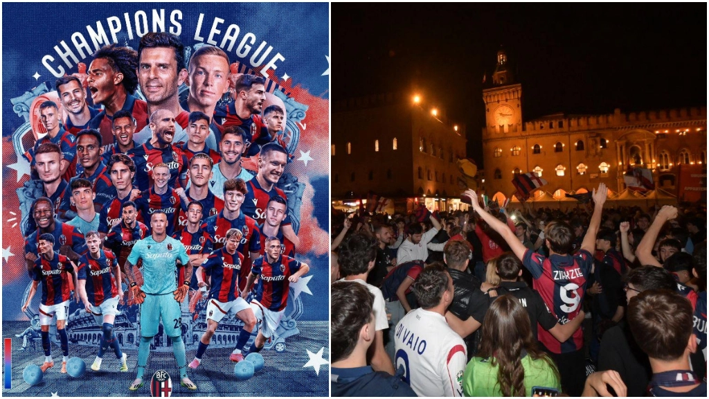Bologna in Champions: Bologna pazza di gioia