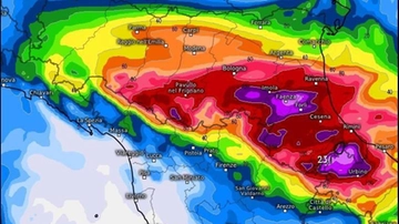 Vortice polare sull’Adriatico: rischio nubifragi e allarme per i fiumi