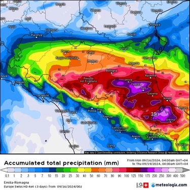 Vortice polare sull’Adriatico: rischio nubifragi e allarme per i fiumi