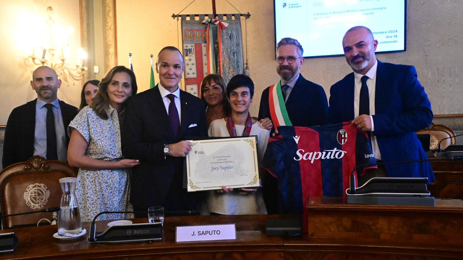 Joey Saputo ha ricevuto la cittadinanza onoraria di Bologna a Palazzo d'Accursio