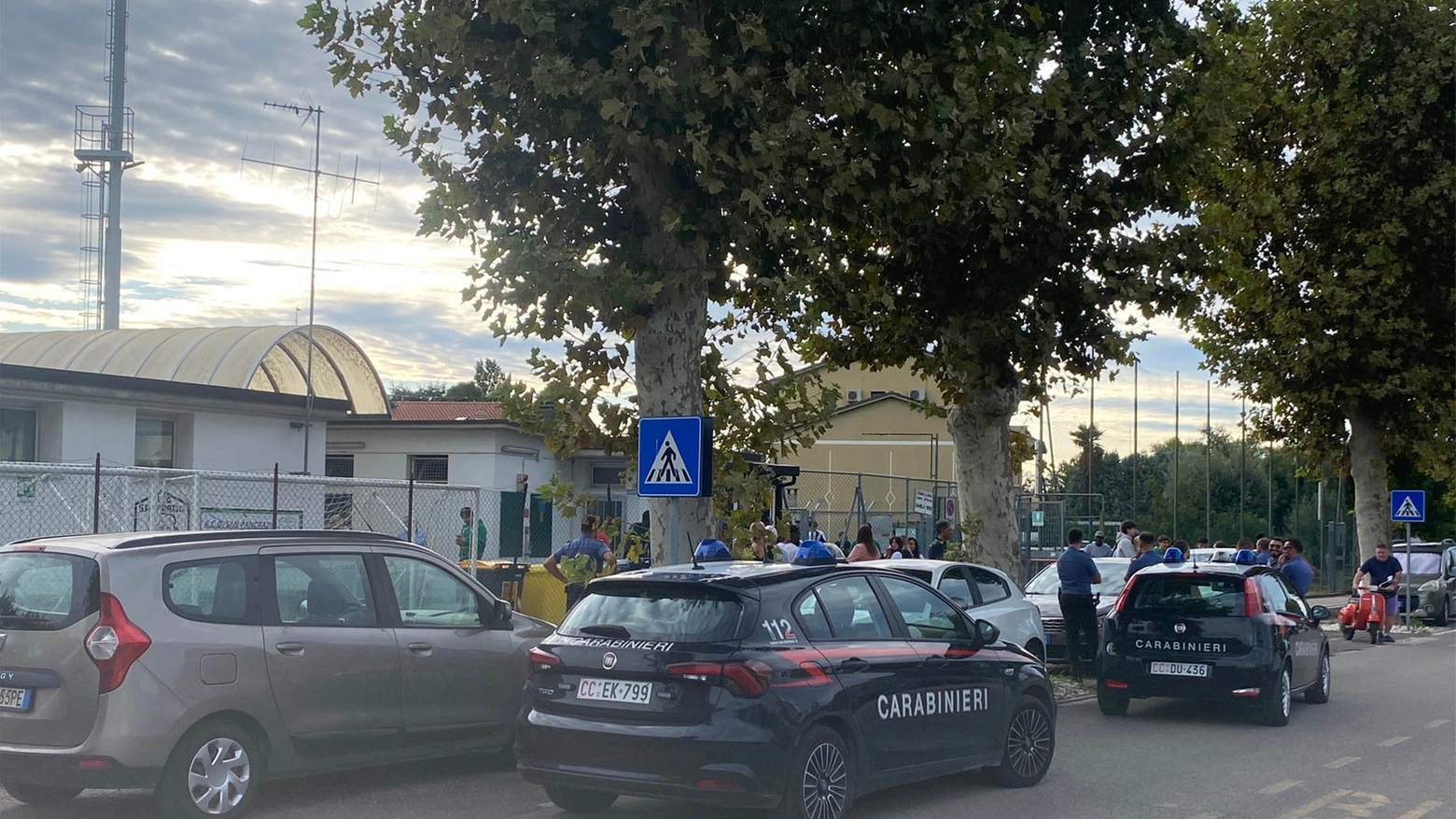 Il campo sportivo di San Pancrazio dove si sono verificati gli scontri (Foto Corelli)