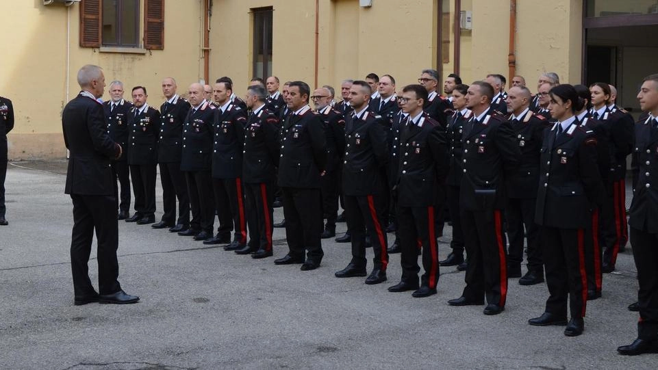 L’omaggio mercoledì del generale Massimo Zuccher al Comando dei Carabinieri di Forlì-Cesena in corso Mazzini