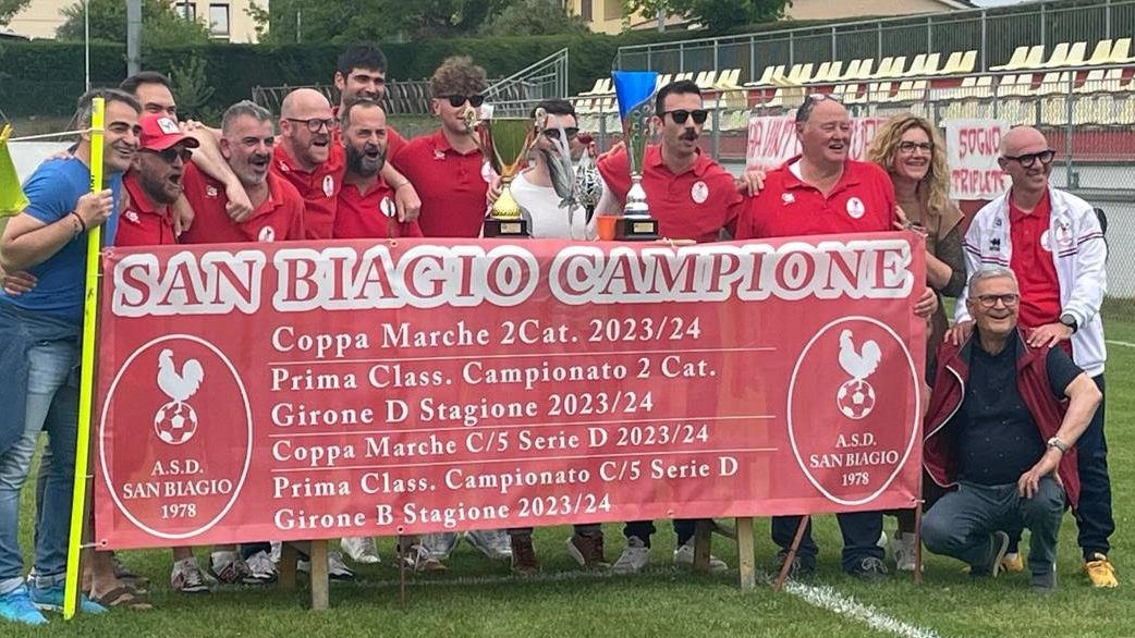 San Biagio sale in Paradiso, promozione e Coppa Marche