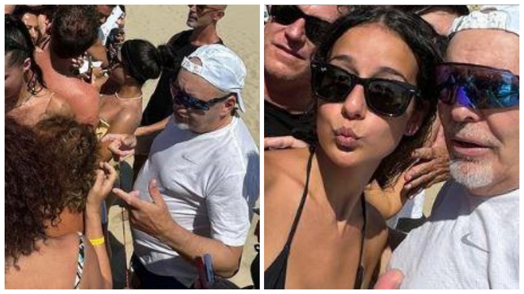 Vasco Rossi in Puglia, fila di fan in spiaggia per una foto o un autografo del Komandante