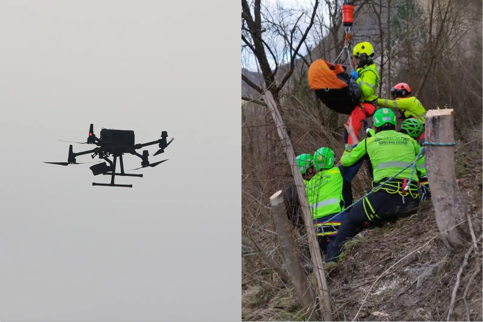 Ritrovato grazie a un drone lo scomparso sull’Appennino forlivese: è vivo e sta bene