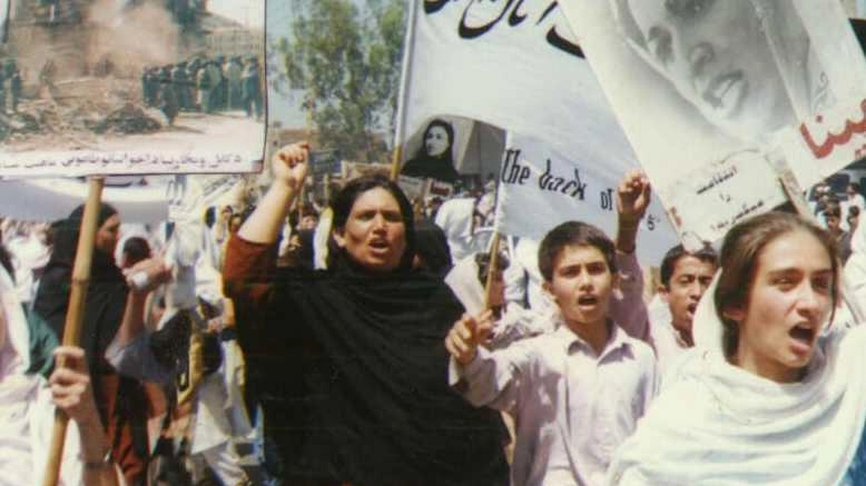 Una manifestazione di donne afghane