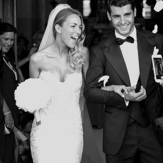 Alice Campello e Alvaro Morata il giorno del loro matrimonio a Venezia (Instagram)