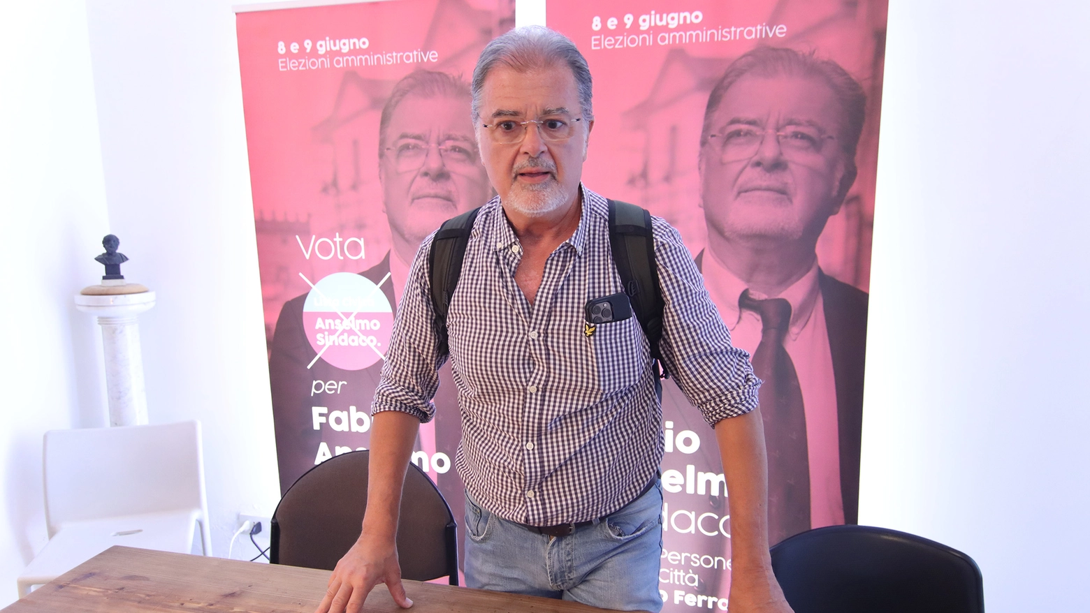 Fabio Anselmo, lo sfidante di Alan Fabbri (confermato sindaco) alle elezioni comunali 2024 di Ferrara