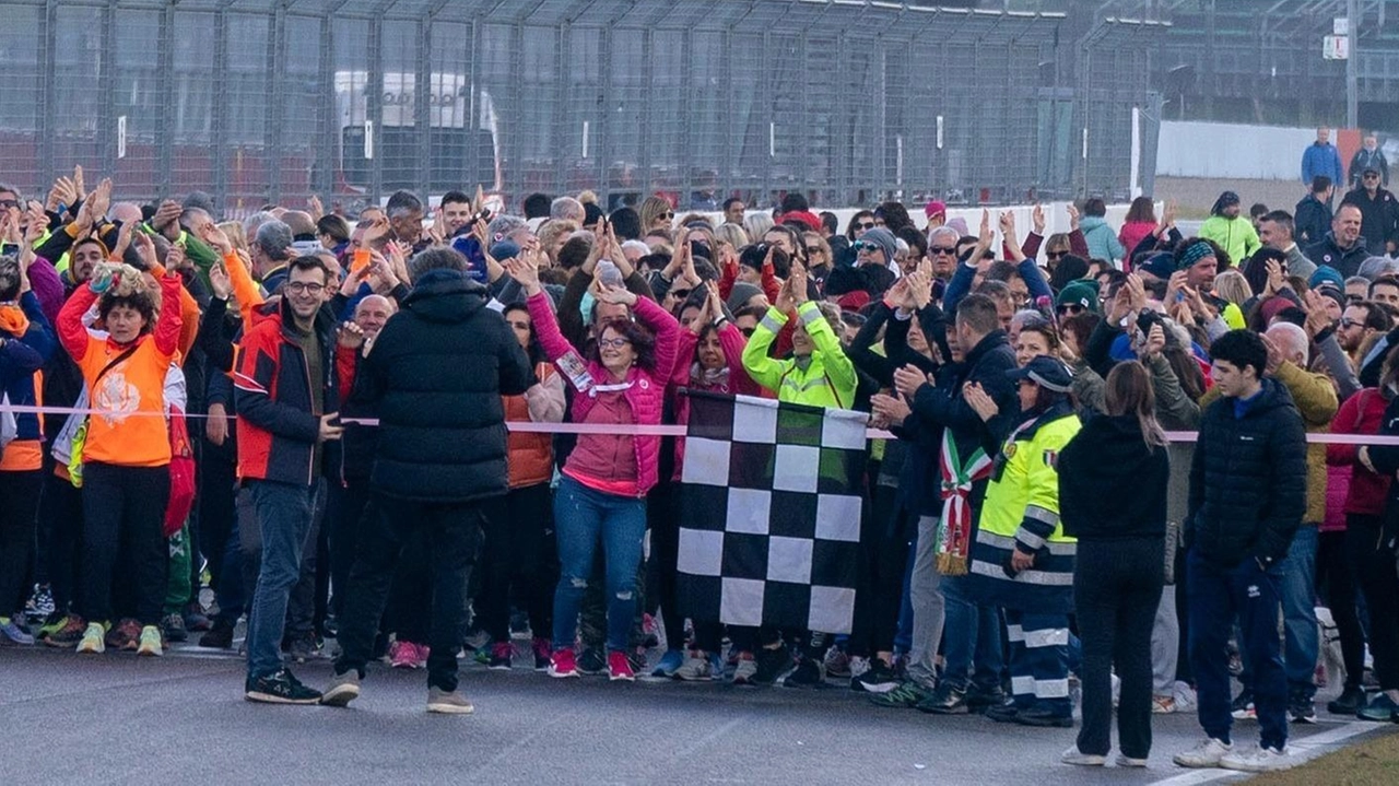 La camminata. dello scorso febbraio in Autodromo