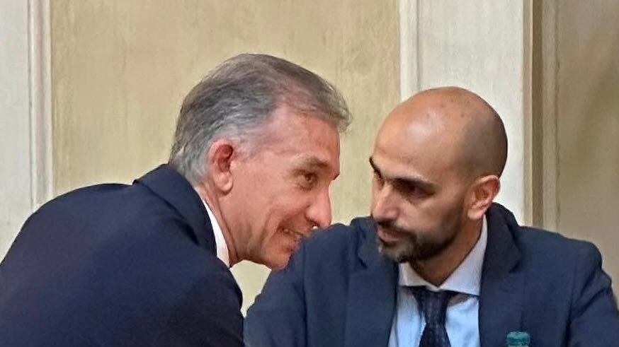 Da sinistra, gli avvocati e consiglieri comunali Giovanni Tarquini (ex candidato sindaco) e Carmine Migale