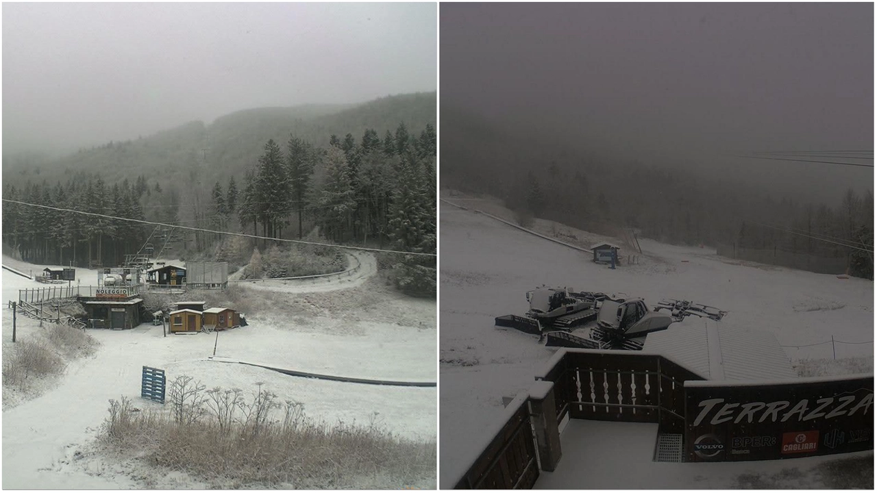 Monte Cimone: il lago della Ninfa e il passo del Lupo innevati (foto delle webcam)