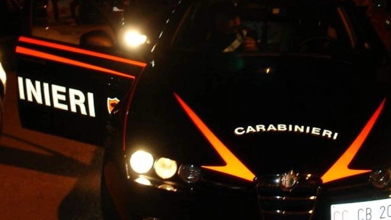 Una gazzella dei carabinieri durante un controllo notturno