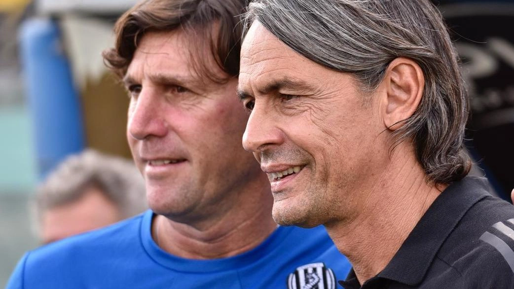 Mister Michele Mignani insieme a Pippo Inzaghi (Foto Roberto Cappello)