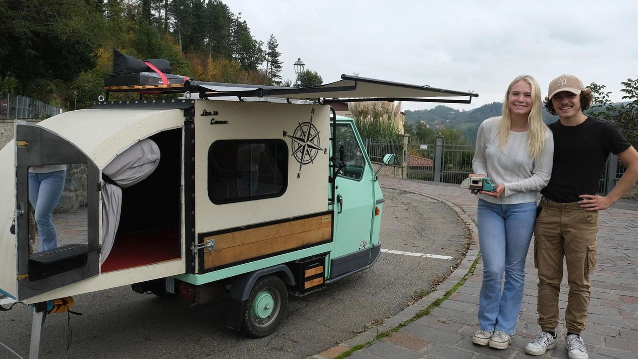 Louis e Laura in visita a Montese per ripartire poi per il museo Piaggio