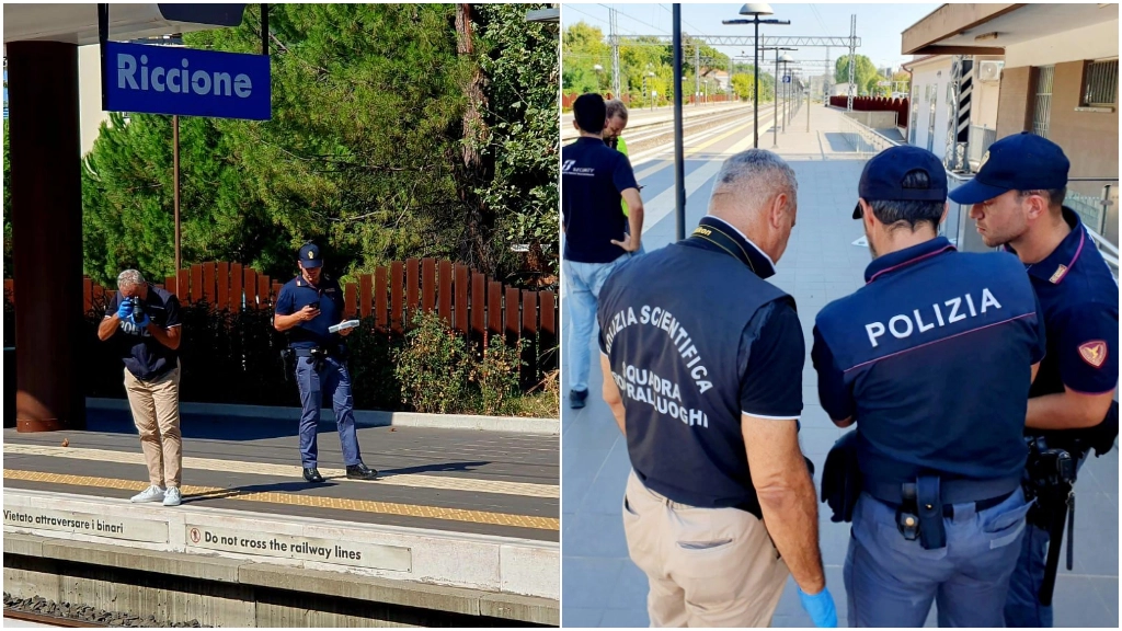 Investimento mortale in stazione a Riccione: le indagini della polizia (foto Migliorini)