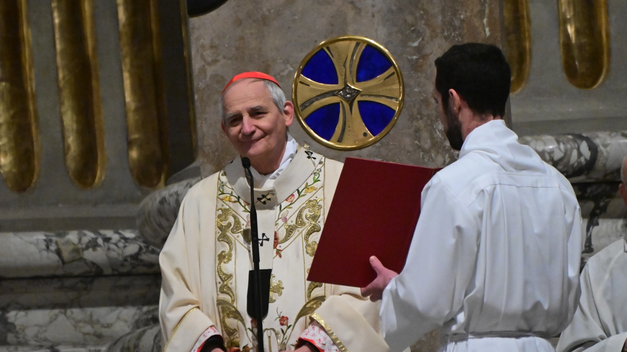 Il cardinale Matteo Zuppi durante la messa in Cattedrale (foto Schicchi)