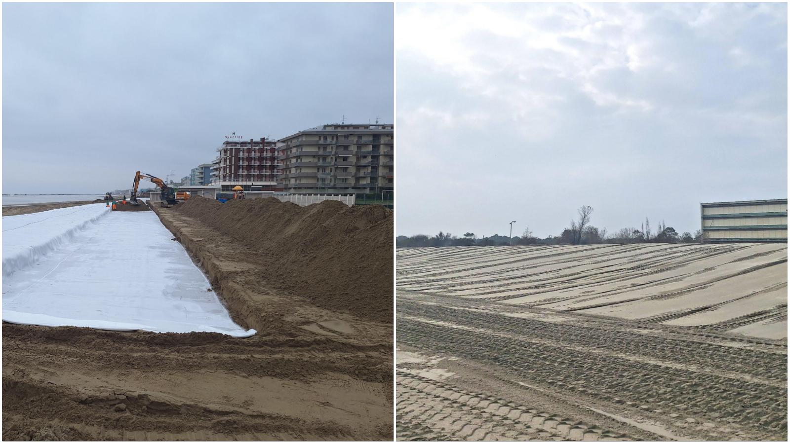 Mareggiate, ecco le nuove dune ‘sperimentali’ sulle spiagge della Riviera: le foto