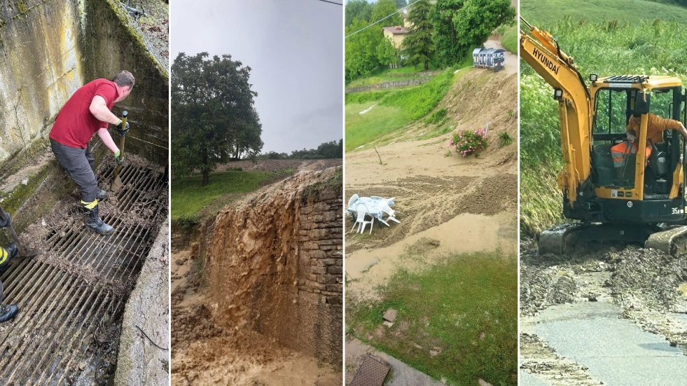 Strade come fiumi di fango: a Palagano, nel Modenese, si è abbattuta una violenta bomba d’acqua