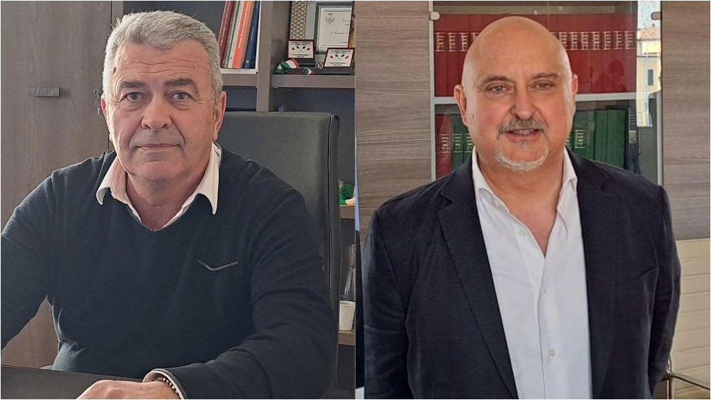 Da sinistra, i candidati sindaci Sauro Borghi e Bruno Fontana