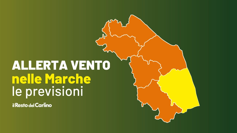 Raffiche di vento in arrivo sulle Marche, scatta l'allerta arancione. In settimana è previsto anche l'arrivo della neve