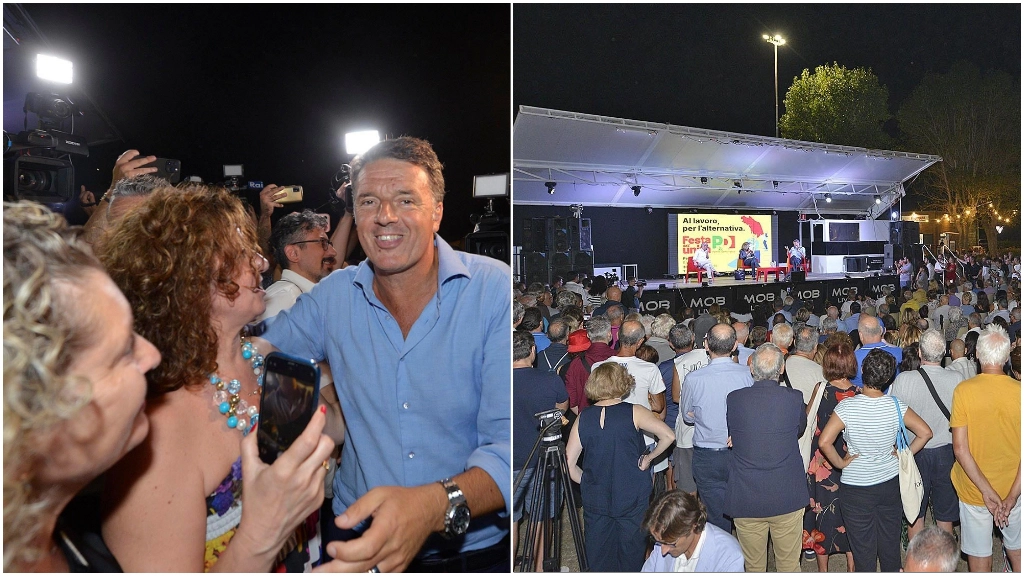 Renzi alla festa dell'Unità a Pesaro (foto Toni)