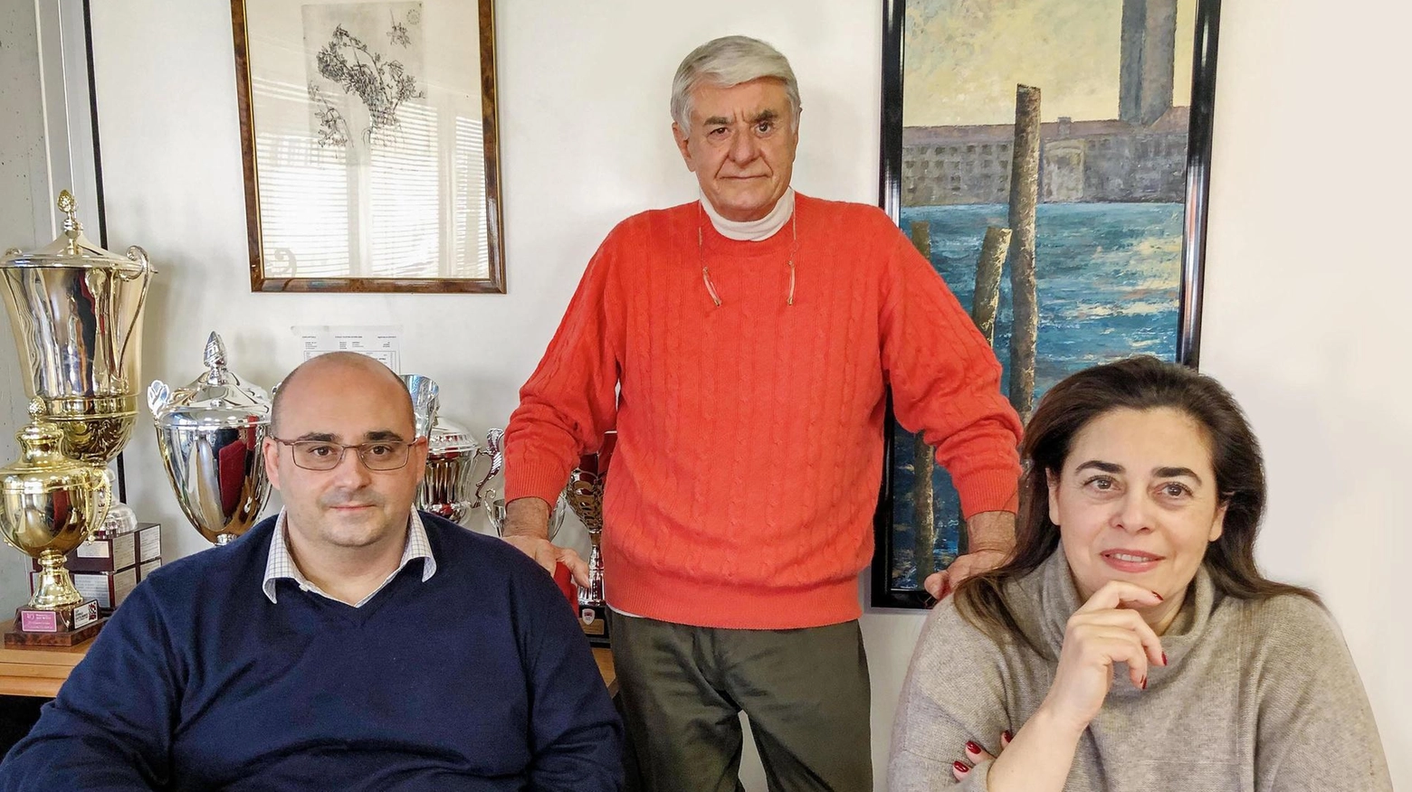 Al centro, il presidente di Ims Giotto, Massimo Sordi; a destra, la figlia Monica Sordi, ad dell’azienda; a sinistra, il figlio Fabio, responsabile ufficio acquisti