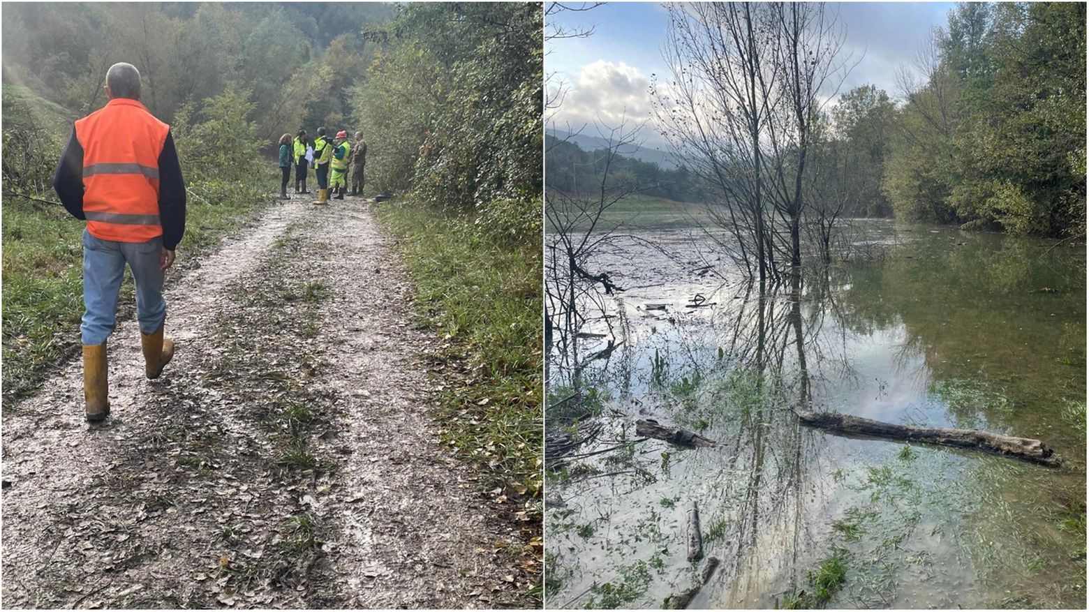 Evacuate diverse persone a Ca' di Sotto in seguito alla riattivazione di una frana di 30 anni fa (Foto Comune di Monzuno)