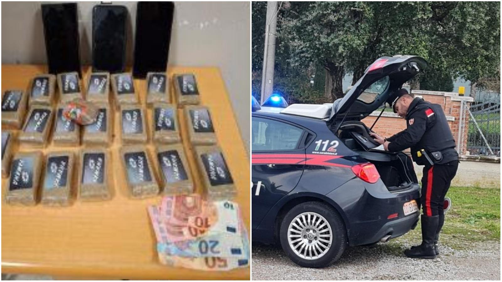 Droga a Forlì, sequestrati due chili di hashish a spacciatore in centro storico