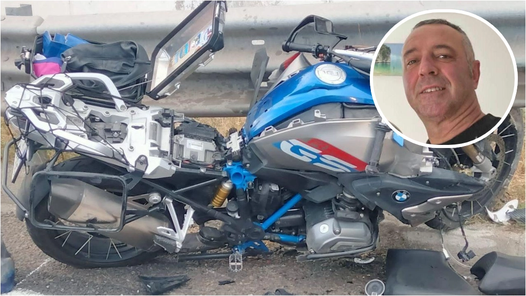 Enzo Maranci (nel tondo), 54 anni, ha perso il controllo della moto sulla quale viaggiava finendo per schiantarsi contro il guard rail: l’impatto è stato devastante. Ferita la passeggera 39enne