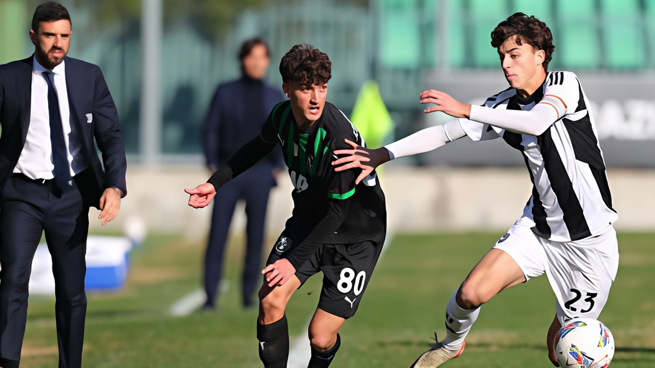 sassuolo 2 juventus 1 : Scacchetti; Parlato, Macchioni, Corradini, Barani; Frangella (33’ s.t. Minta), Lopes, Leone; Bruno; Vedovati (9’ s.t. Knezovic), Moriano (33’ s.t....