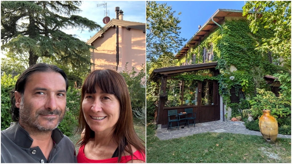 Massimo Cerrone dell’ostello Rio Sabbioso, a sinistra e a lato, l’agriturismo Bosco del Ciù, a pochi chilometri da Castel del Rio