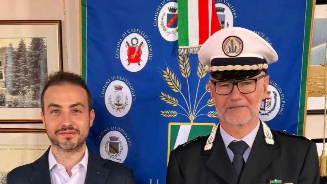 Il presidente dell’Unione Stefano Zanni con il comandante della Reno Galliera, Massimiliano Galloni