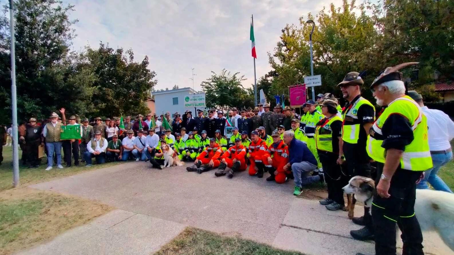 Alpini, una fontana per i dieci anni del giardino