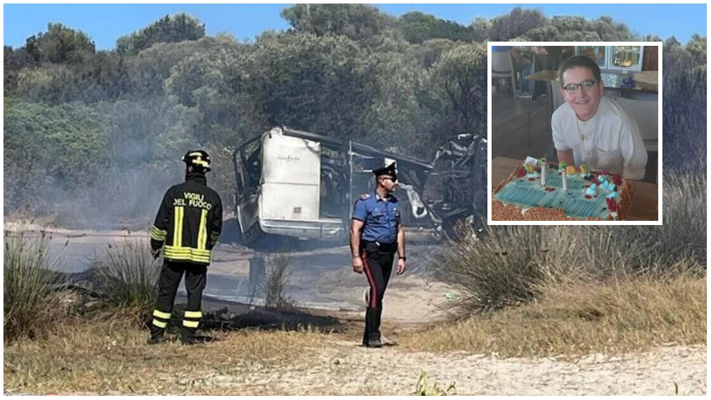 ll 31 agosto del 2023, in uno spiazzo alle spalle della spiaggia di Bados, in Sardegna, una gigantesca fiammata ha avvolto il camper nel quale si trovava Samuel Imbuzan, 10 anni