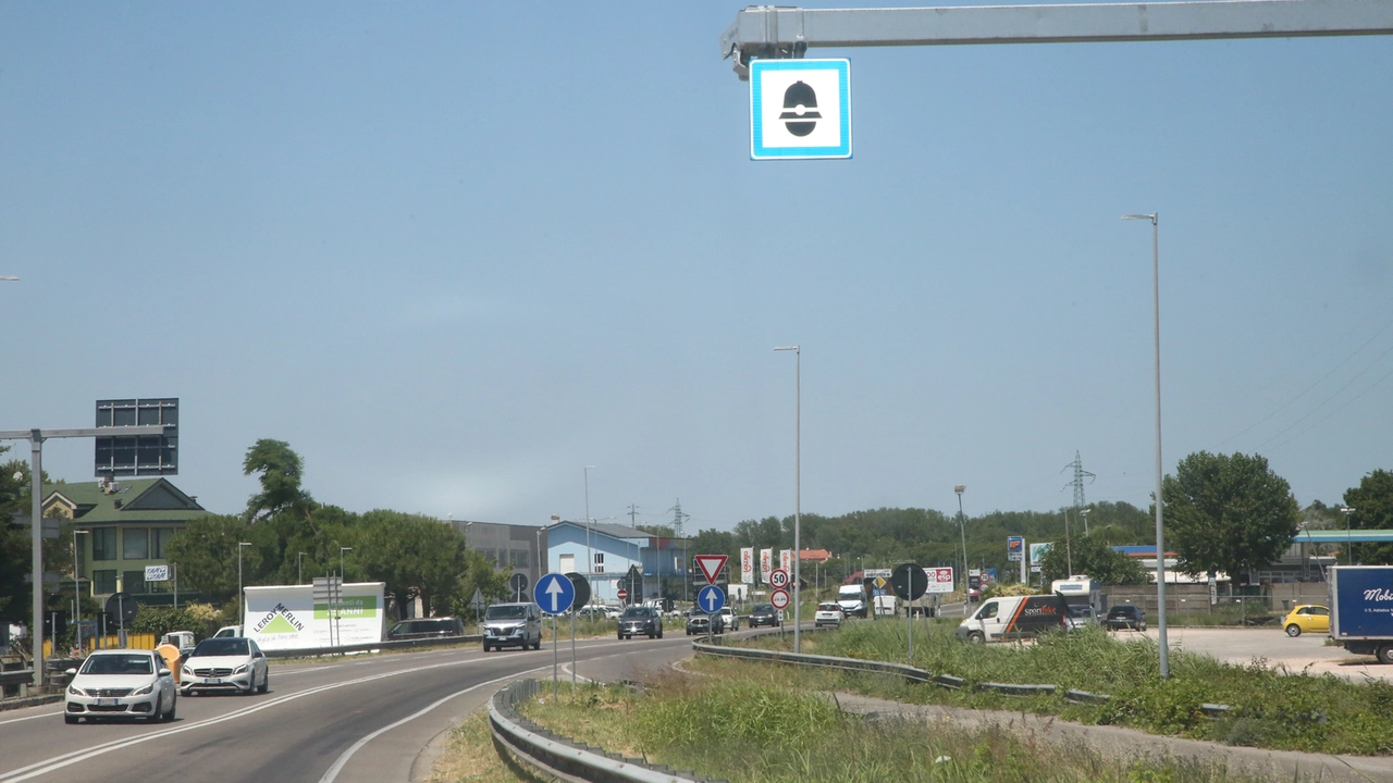 L'autovelox sulla statale Adriatica a Cesenatico