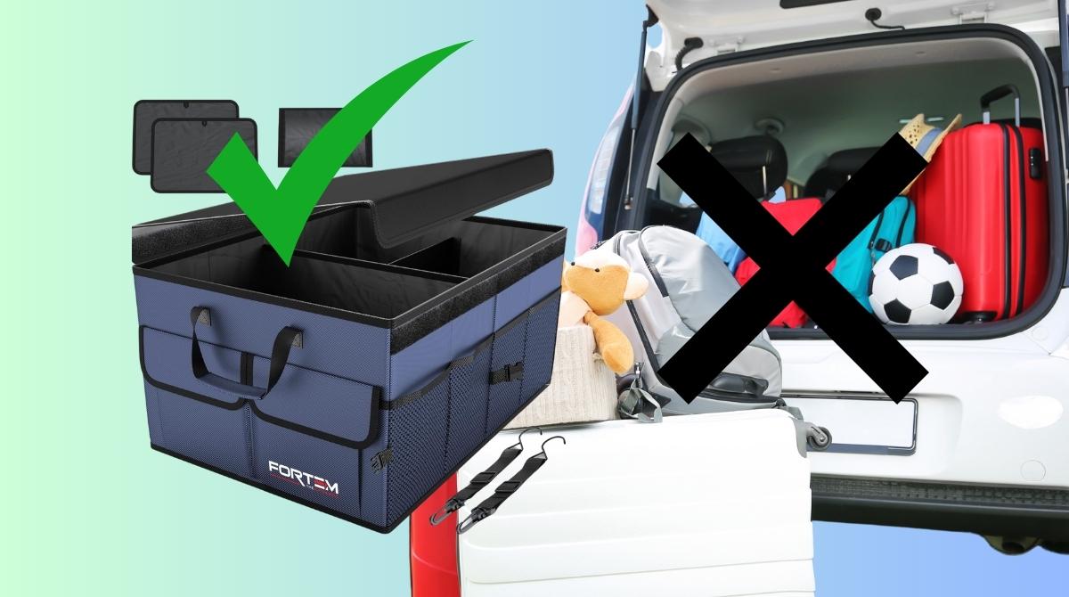 Tutto in ordine nel tuo bagagliaio con questo organizer pieghevole per auto a 27€