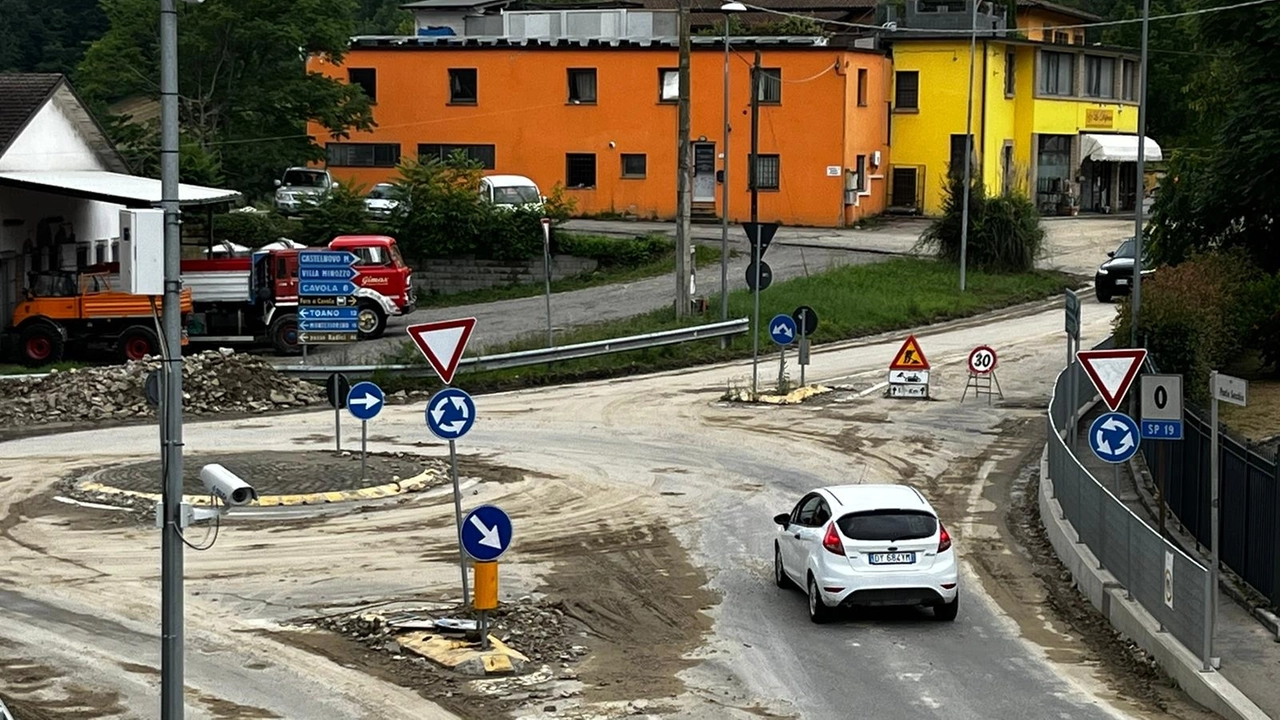 La sp 19 tra Cerezzola e Ponte Secchia