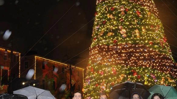 Nonostante la pioggia, l'accensione dell'albero di Natale a Piazza Saffi ha incantato con Ernst Knam e il tema 'La Fabbrica di Cioccolato'.