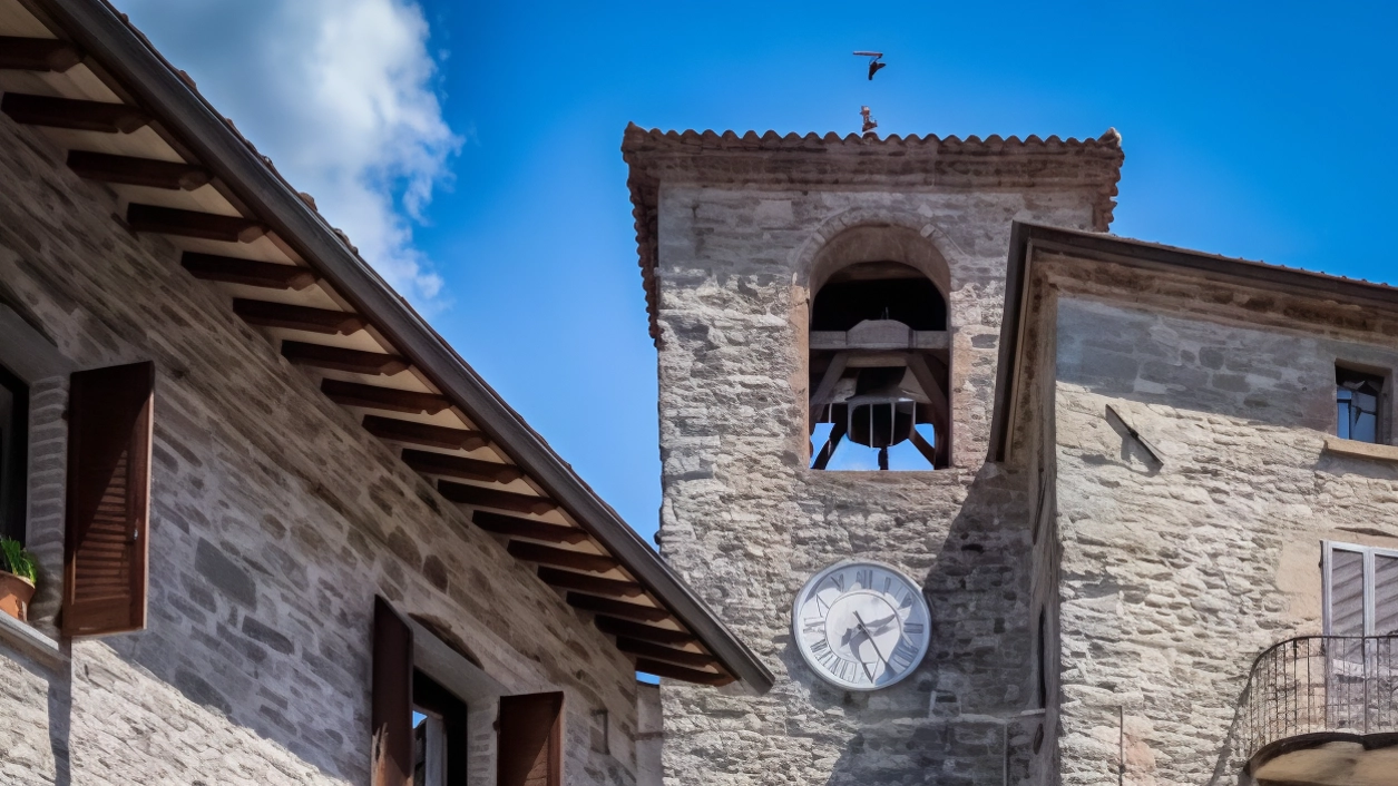 Uno scorcio del centro storico di Apecchio