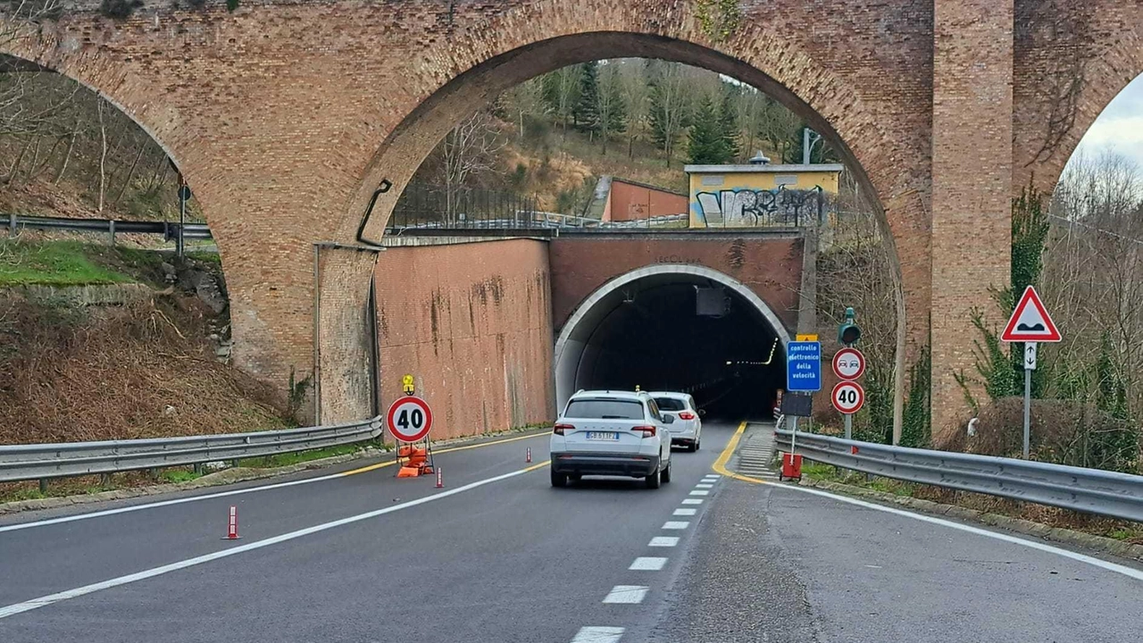 La galleria di Ca’ Gulino in direzione Urbino - Fermignano