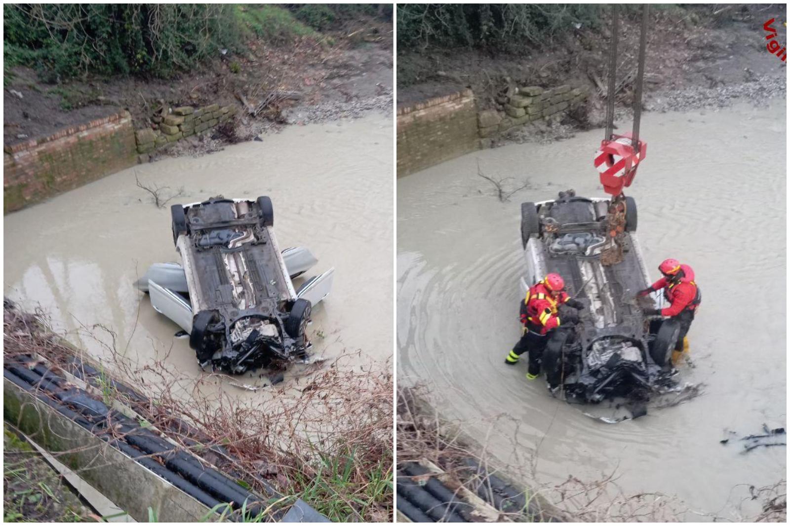 Incidente nel Bolognese, auto vola dal cavalcavia e si ribalta nel torrente: morta una donna, grave la figlia