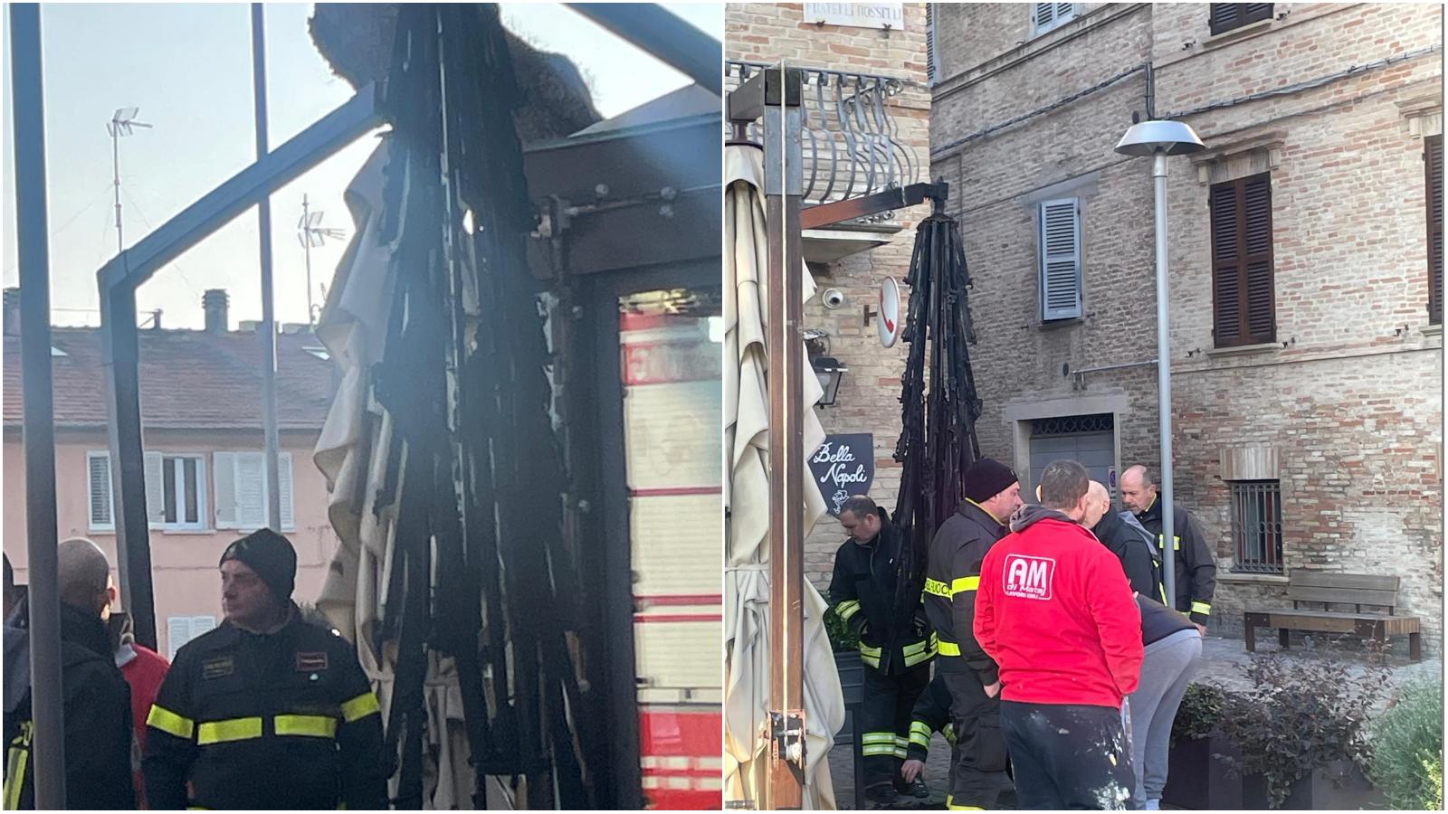 Incendio al ristorante Bella Napoli di Fano, l