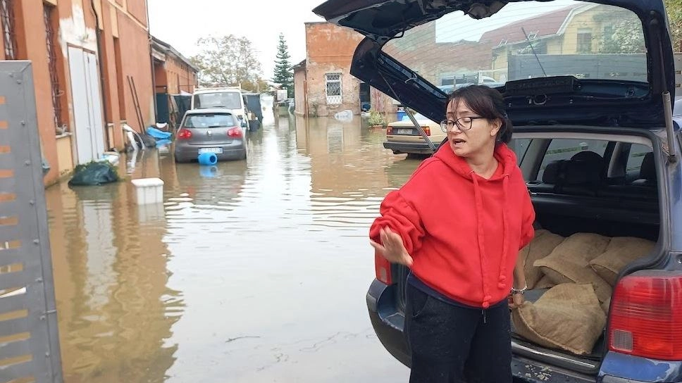 Uno degli allagamenti verificatisi a Cadelbosco durante la recente alluvione