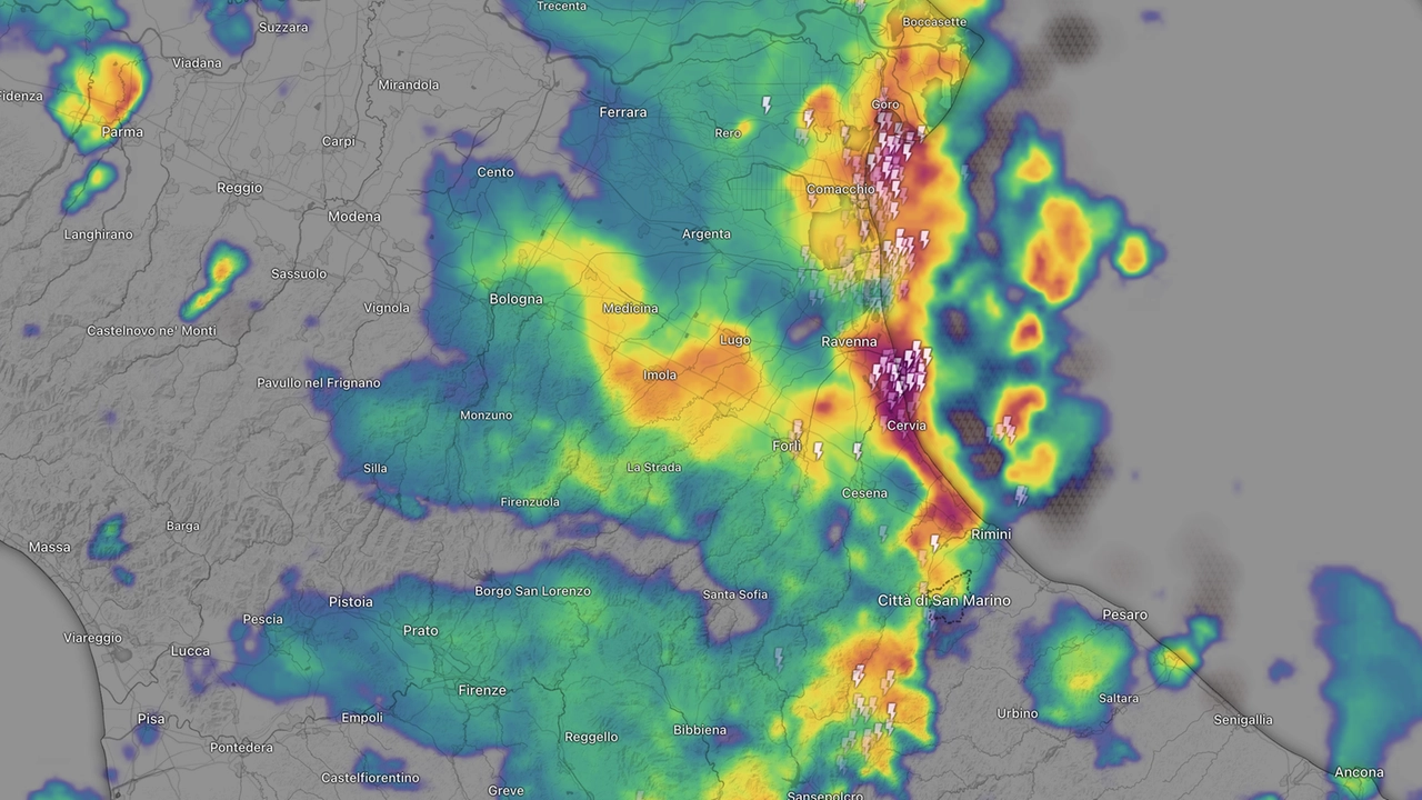 Violenta ondata di maltempo sulla costa romagnola nel pomeriggio di giovedì 5 settembre