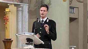 Nelle chiese dei comuni interessati ogni sacerdote, al termine della benedizione, ha concesso uno spazio sul pulpito ai carabinieri