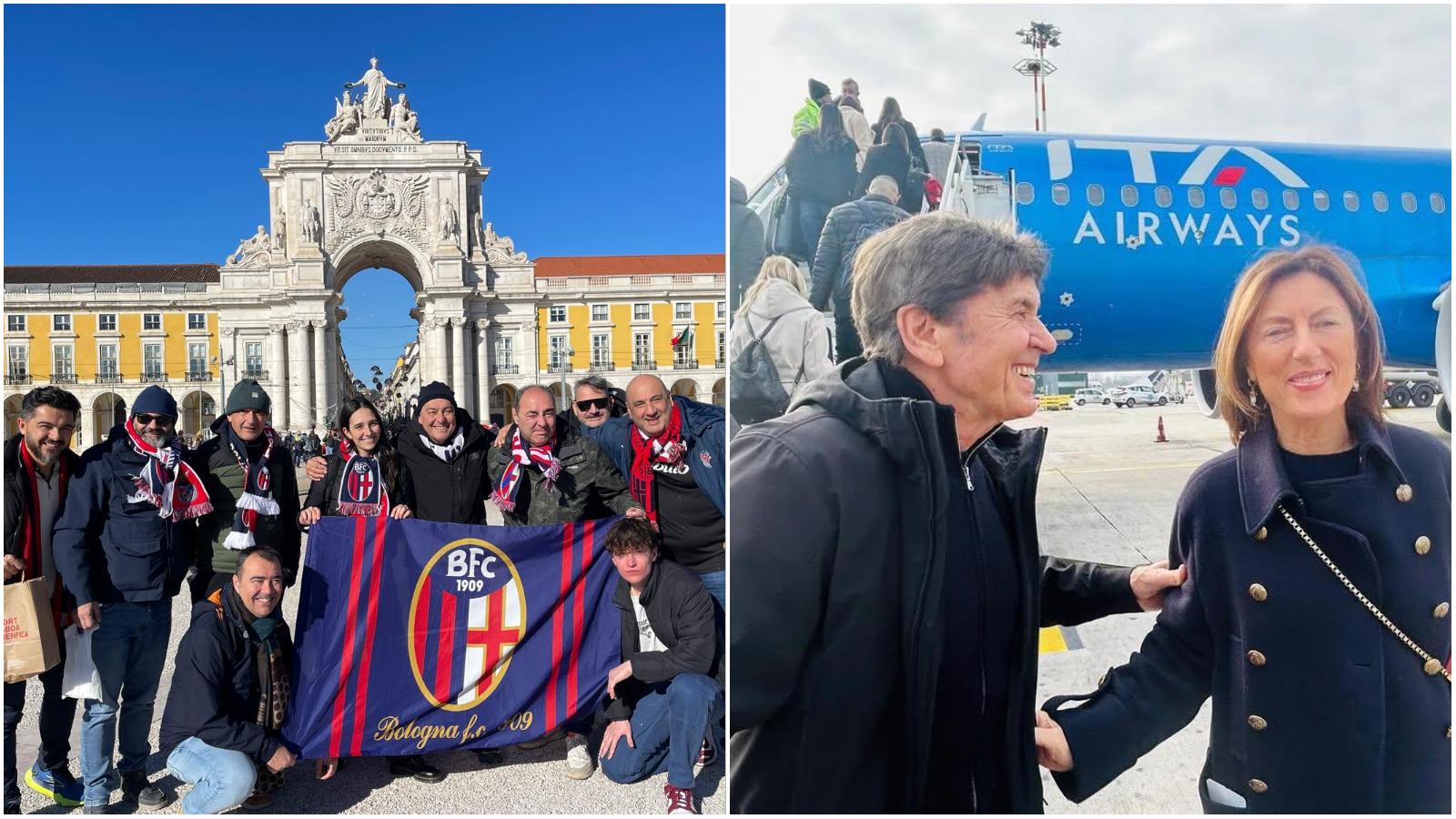 Benfica Bologna, Gianni Morandi e la carica dei tremila tifosi rossoblù