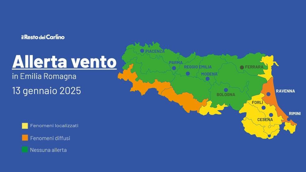 Venti di burrasca, allerta meteo in Emilia Romagna: ecco dove